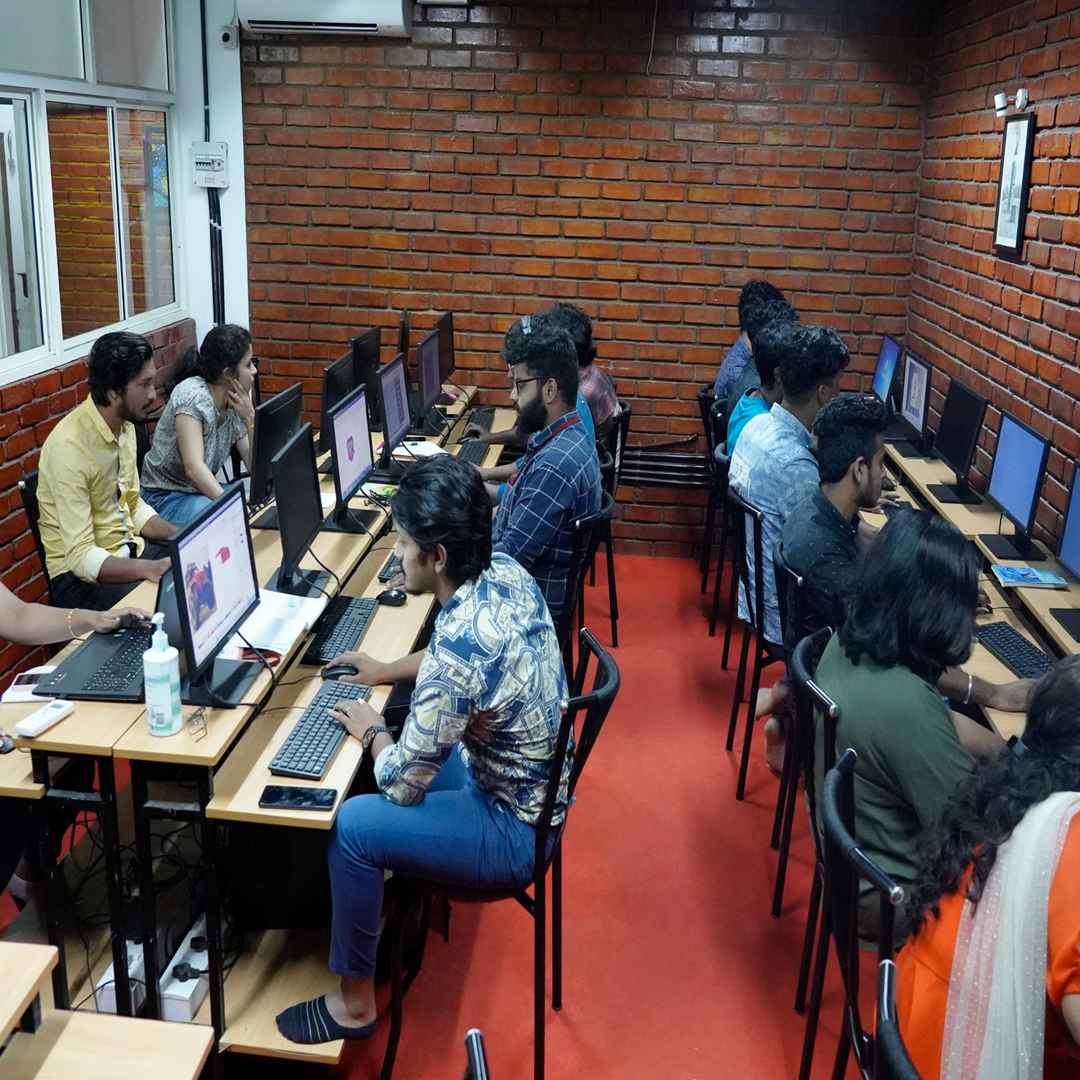 Students learning from best digital marketing institute in Calicut, Kerala